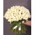 Букет из 101 белой розы (с лентой)